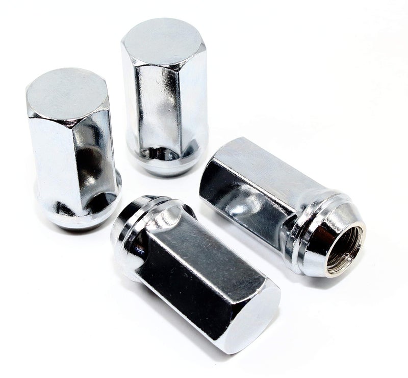 Veritek Performance مجموعة من 24 صمولة لوقا مزدوجة من كروم فيريتيك 14x1.5mm 1.75 بوصة 45mm الطول الكلي 7/8 22mm سداسي لسيارات كاديلاك شيفروليه دودج جي إم سي نيسان رام تويوتا لجنوط سيارات الدفع الرباعي المخصصة - Image 1